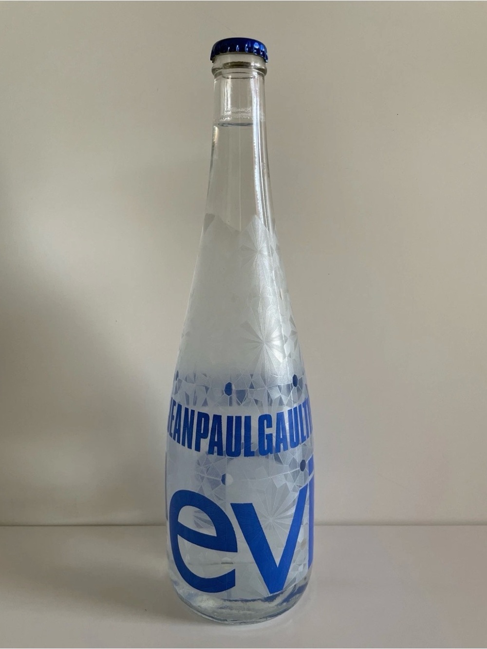 Evian Collection Jean Paul GAULTIER Edition Glass Bottle Unopened